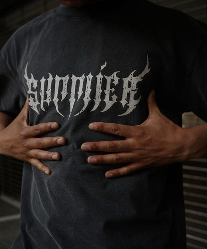 SUPPLIER LHP聯名 Rhinestone Fire Bones 設計T恤