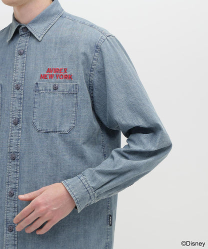 迪士尼（迪士尼） Collection CHAMBRAY SHIRT 牛仔襯衫