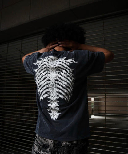 SUPPLIER LHP聯名 Rhinestone Fire Bones 設計T恤