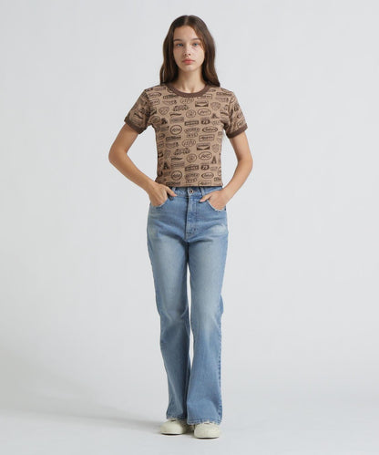 全印花貼章設計 S/S RINGER PATCH MOTIF FULL PRINT T-SHIRT T恤 《直営店限定》