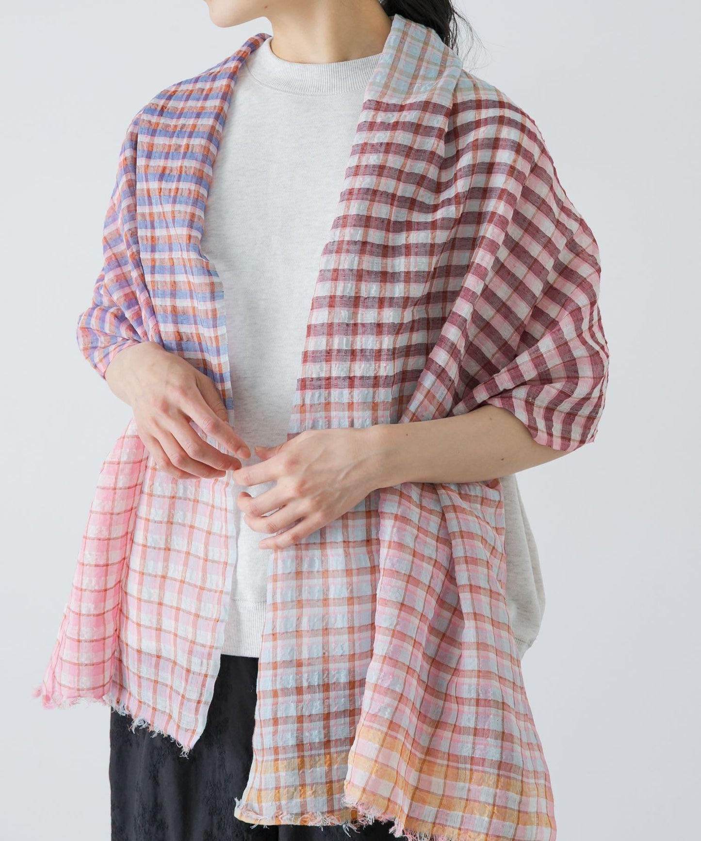 亞麻棉 Khadi&co LINEN COTTON STOLE 披肩