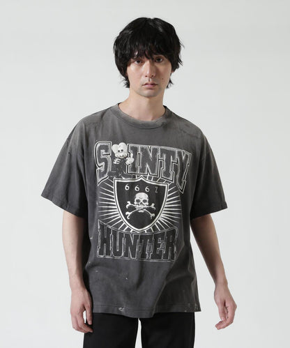 SAINT MICHAEL BH_SS T SAINTY HUNTER 圖案T恤 黑色