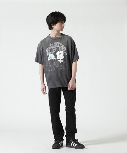SAINT MICHAEL BH_SS T SKULL-K&BABY 黑色T恤