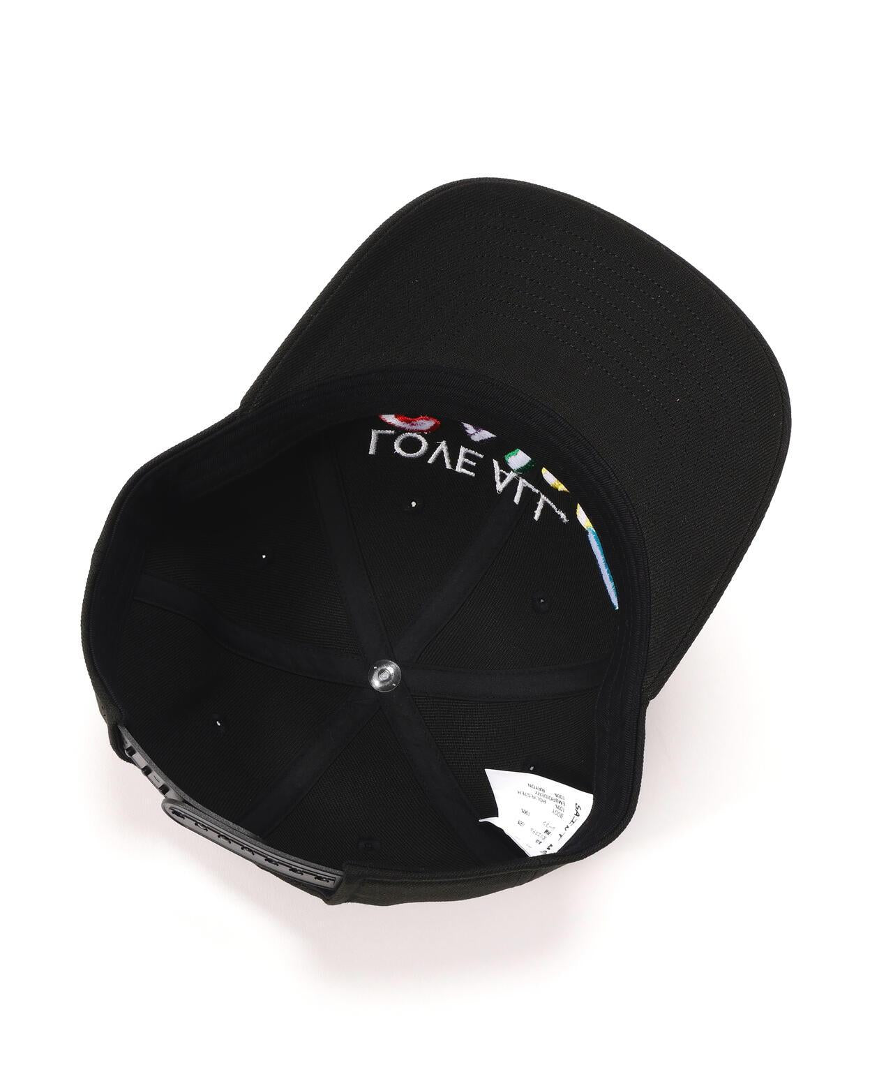 SAINT MICHAEL CAP LOVE ALL 圖案 黑色 帽子