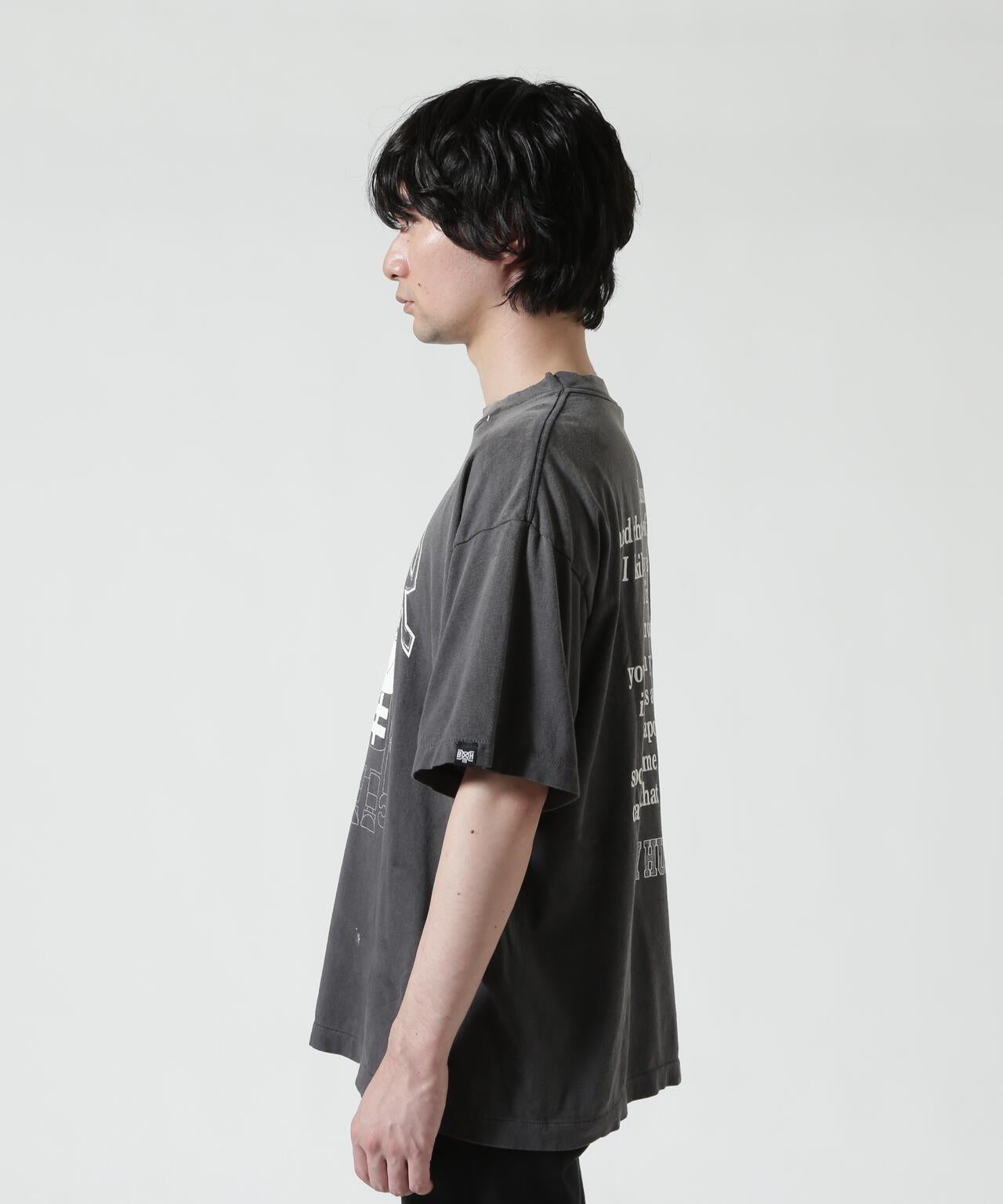 SAINT MICHAEL BH_SS T SKULL-K&BABY 黑色T恤