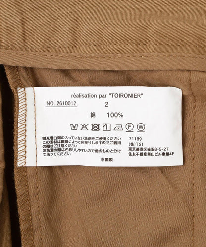 Toironier トワロニエ 2TUCK LONG SHORTS 休閒短褲