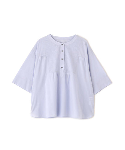 《洗える / Good Price》 刺繡拼接女襯衫