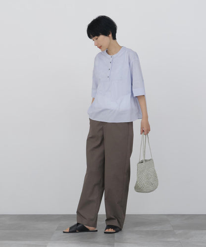 《洗える / Good Price》 刺繡拼接女襯衫