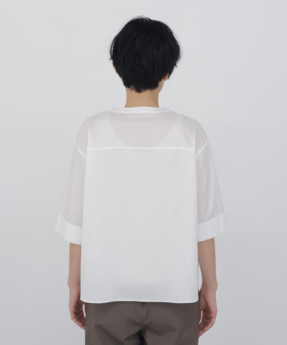 《洗える / Good Price》 刺繡拼接女襯衫