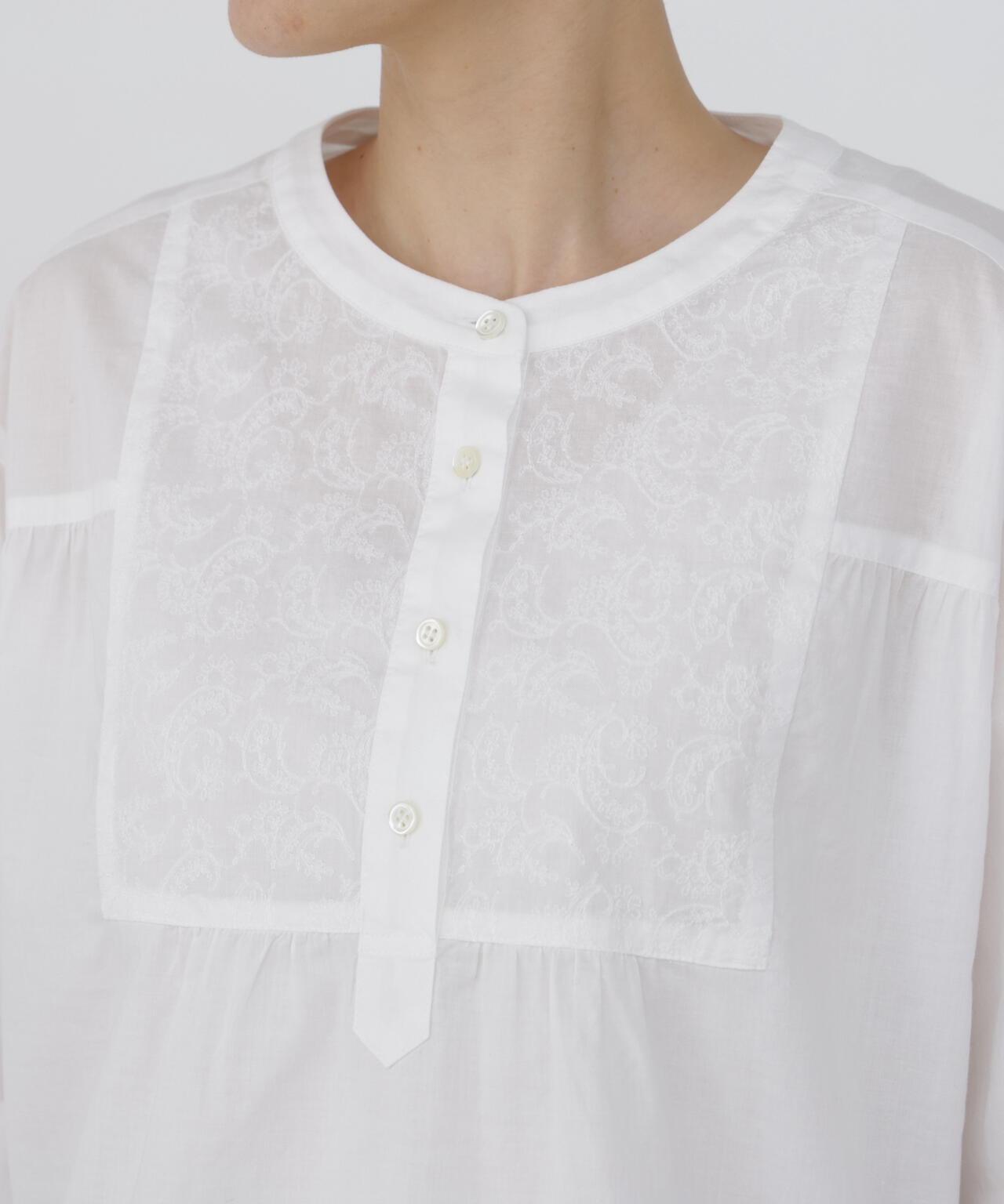 《洗える / Good Price》 刺繡拼接女襯衫