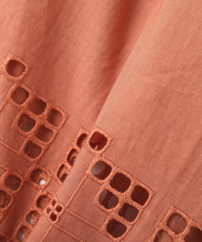 《洗える》 印度施夫裡刺繡 闊腿褲