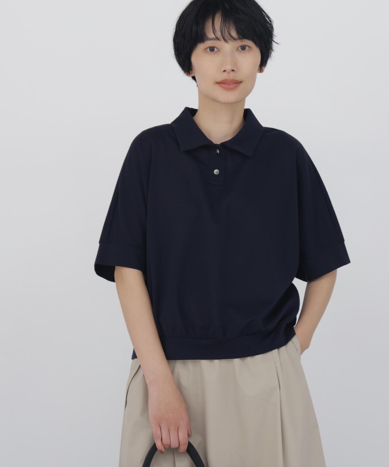 《接觸冷感》 Finley格紋翻領 針織上衣