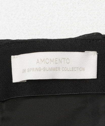 AMOMENTO 褶襉弧形半身裙