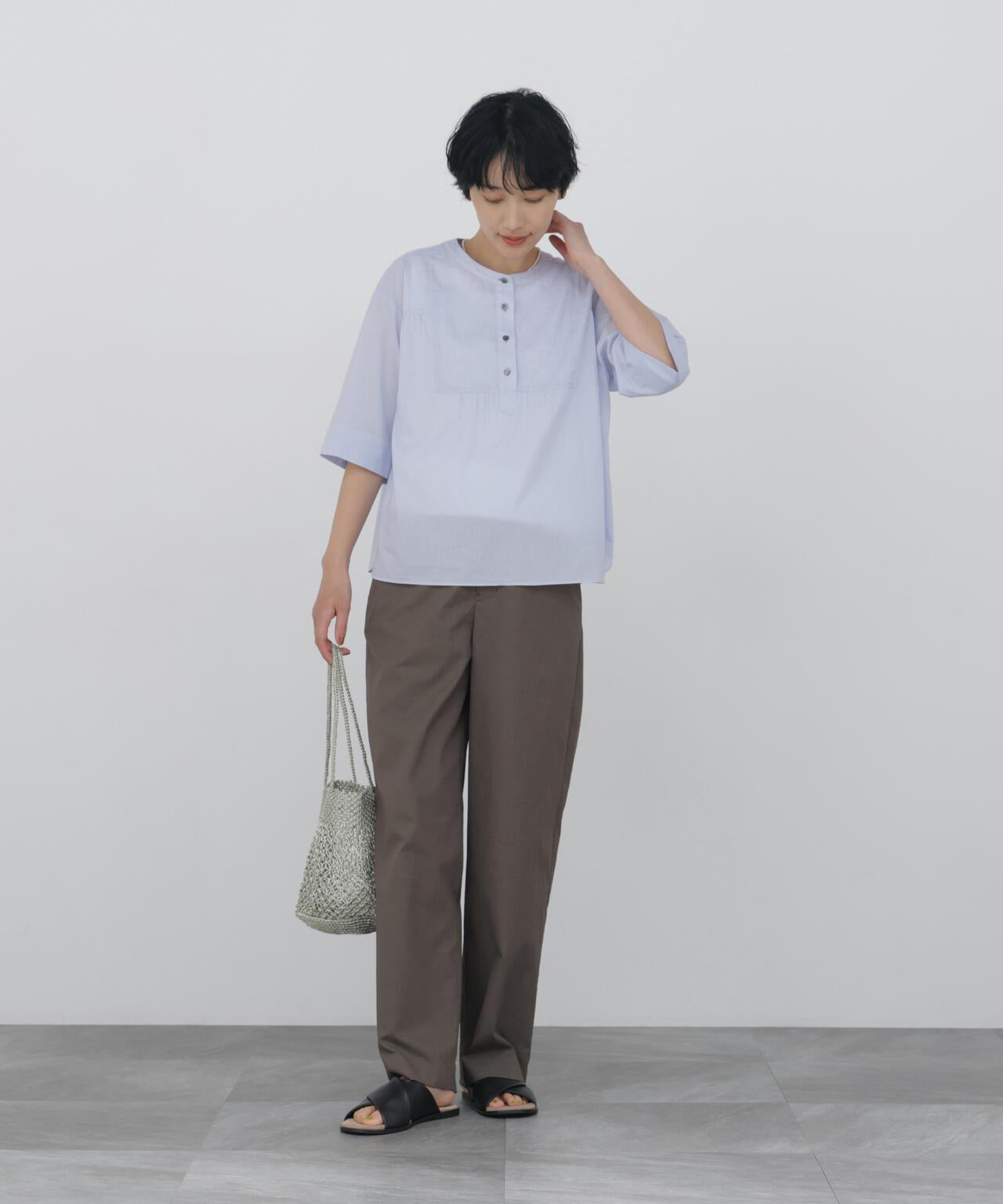 《名品 / 接觸冷感 / UVカット / 洗える》 直筒 クールマックス面料 褲子