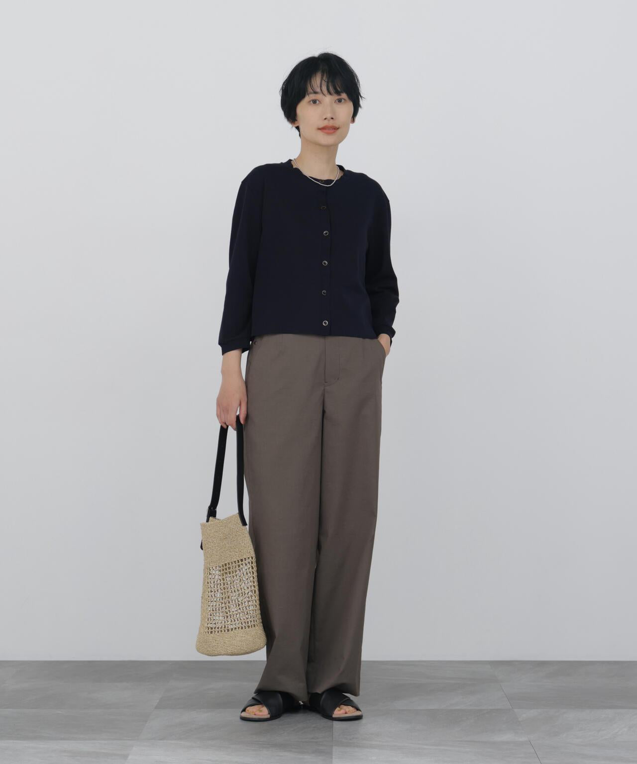 《名品 / 接觸冷感 / UVカット / 洗える》 直筒 クールマックス面料 褲子