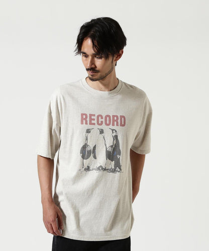 聯名款 寬鬆版型 RECORD印花 20/-天竺面料 T恤