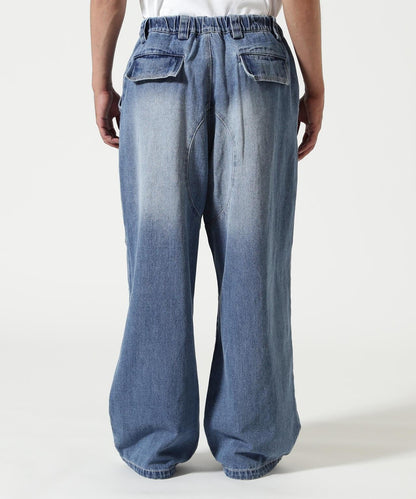 RENOVA BIKER DENIM EASY PANTS 長褲