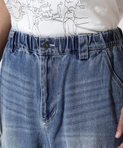 RENOVA BIKER DENIM EASY PANTS 長褲
