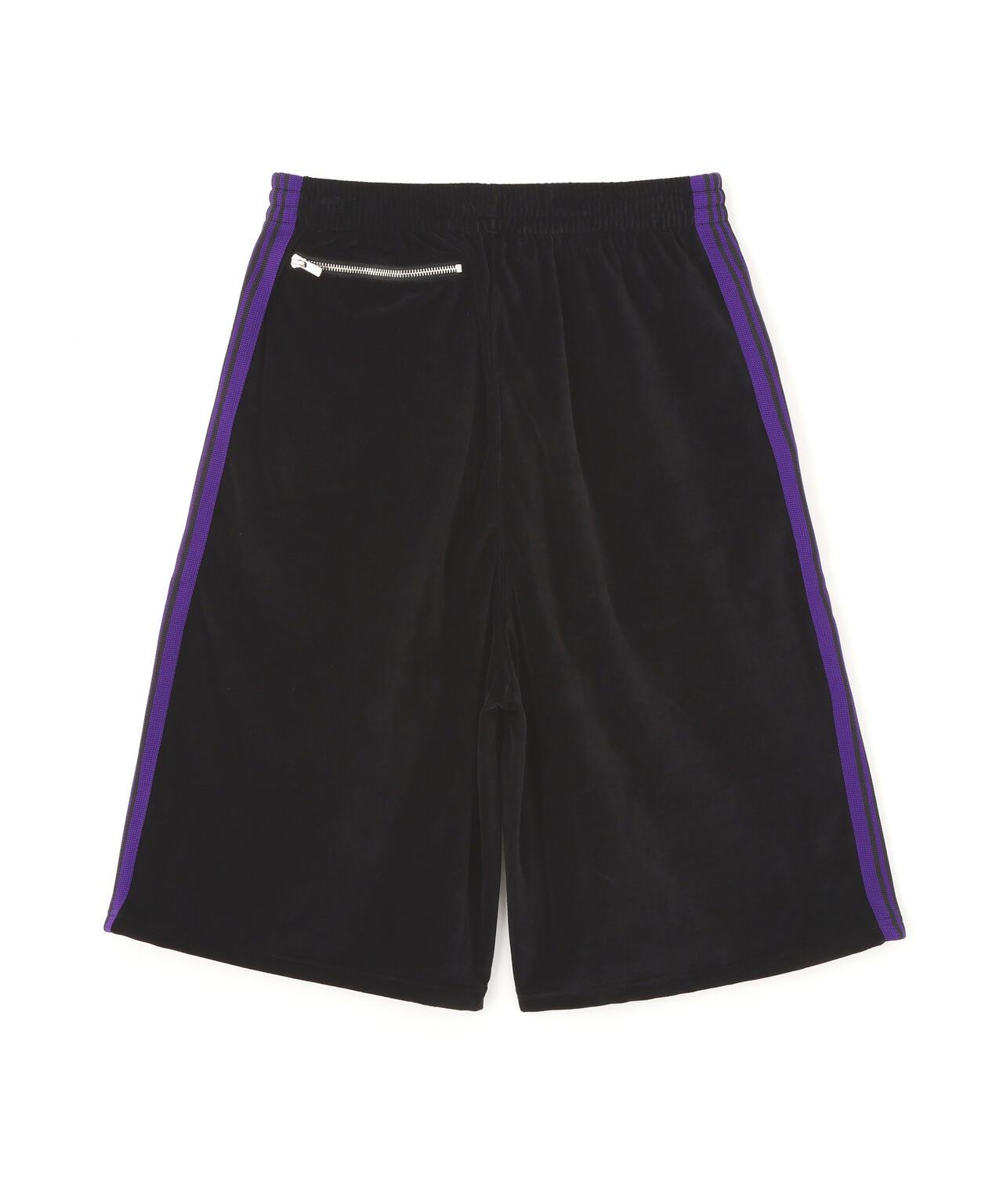 LHP 天鵝絨短褲 NEEDLES H.D.TRACK SHORTS - C/PE VELOUR(BLACK)