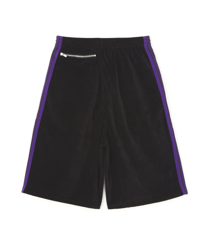 LHP 天鵝絨短褲 NEEDLES H.D.TRACK SHORTS - C/PE VELOUR(BLACK)