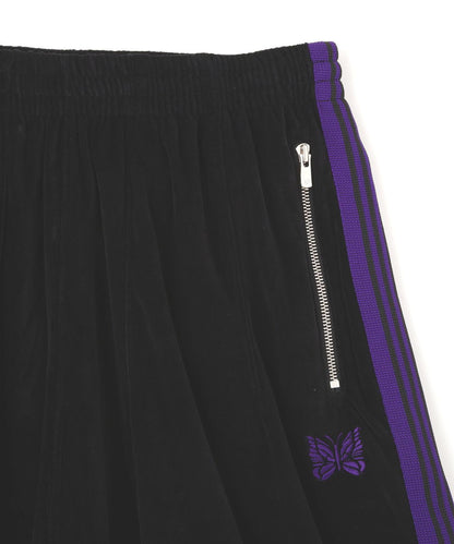 LHP 天鵝絨短褲 NEEDLES H.D.TRACK SHORTS - C/PE VELOUR(BLACK)