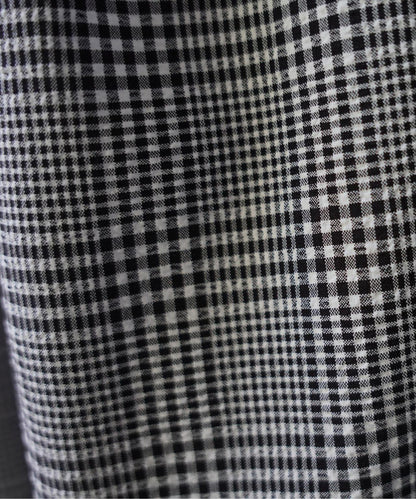 YENN PLAID TUCK EASY PT 格紋褶飾休閒褲