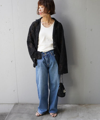 蕾絲設計 PORTABLE LACE HOODIE 連帽上衣