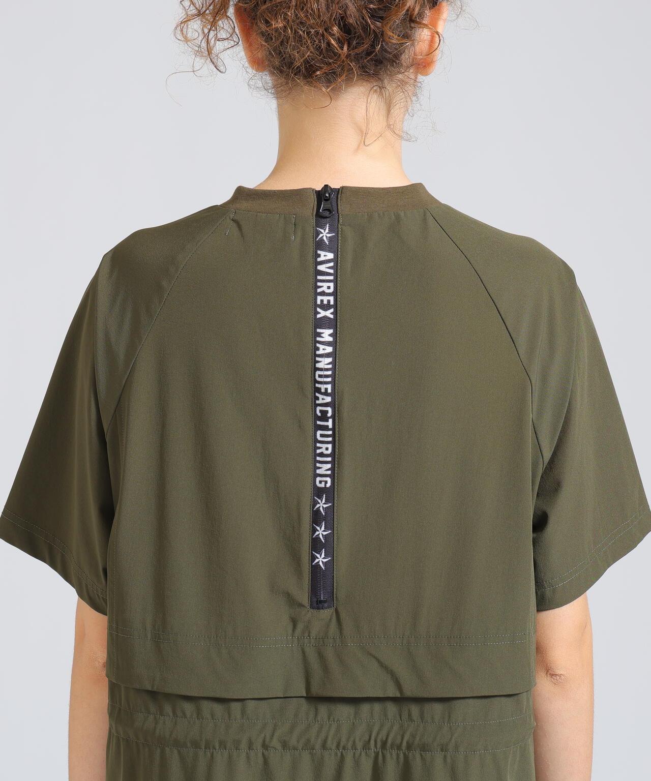 直營店限定 RAGLAN SLEEVE LOGO PRINT ZIP ACTIVE ONE PIECE 連衣裙
