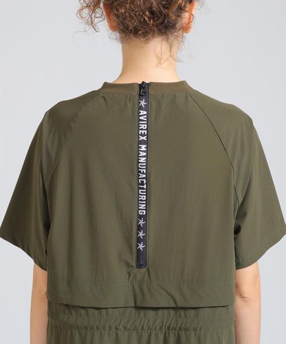 直營店限定 RAGLAN SLEEVE LOGO PRINT ZIP ACTIVE ONE PIECE 連衣裙