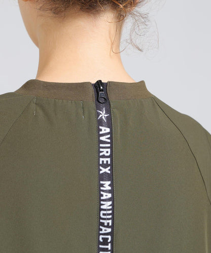 直營店限定 RAGLAN SLEEVE LOGO PRINT ZIP ACTIVE ONE PIECE 連衣裙