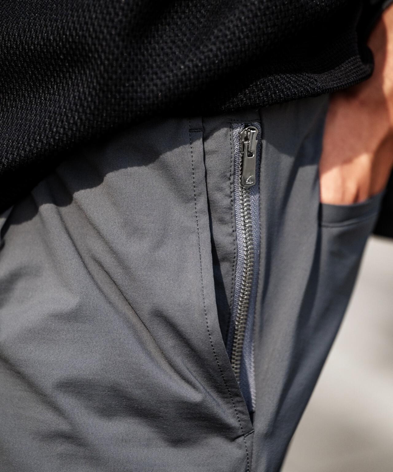 PIUORO NYLON TRICOT 打褶設計 尼龍經編 束腳褲