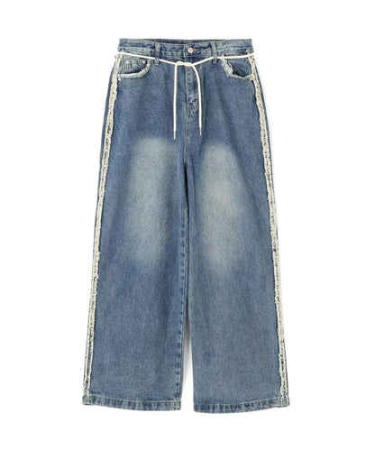 SIS/エスアイエス Side Fringe Denim Pants
