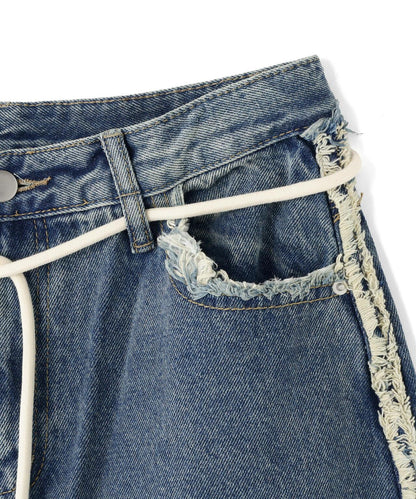 SIS/エスアイエス Side Fringe Denim Pants
