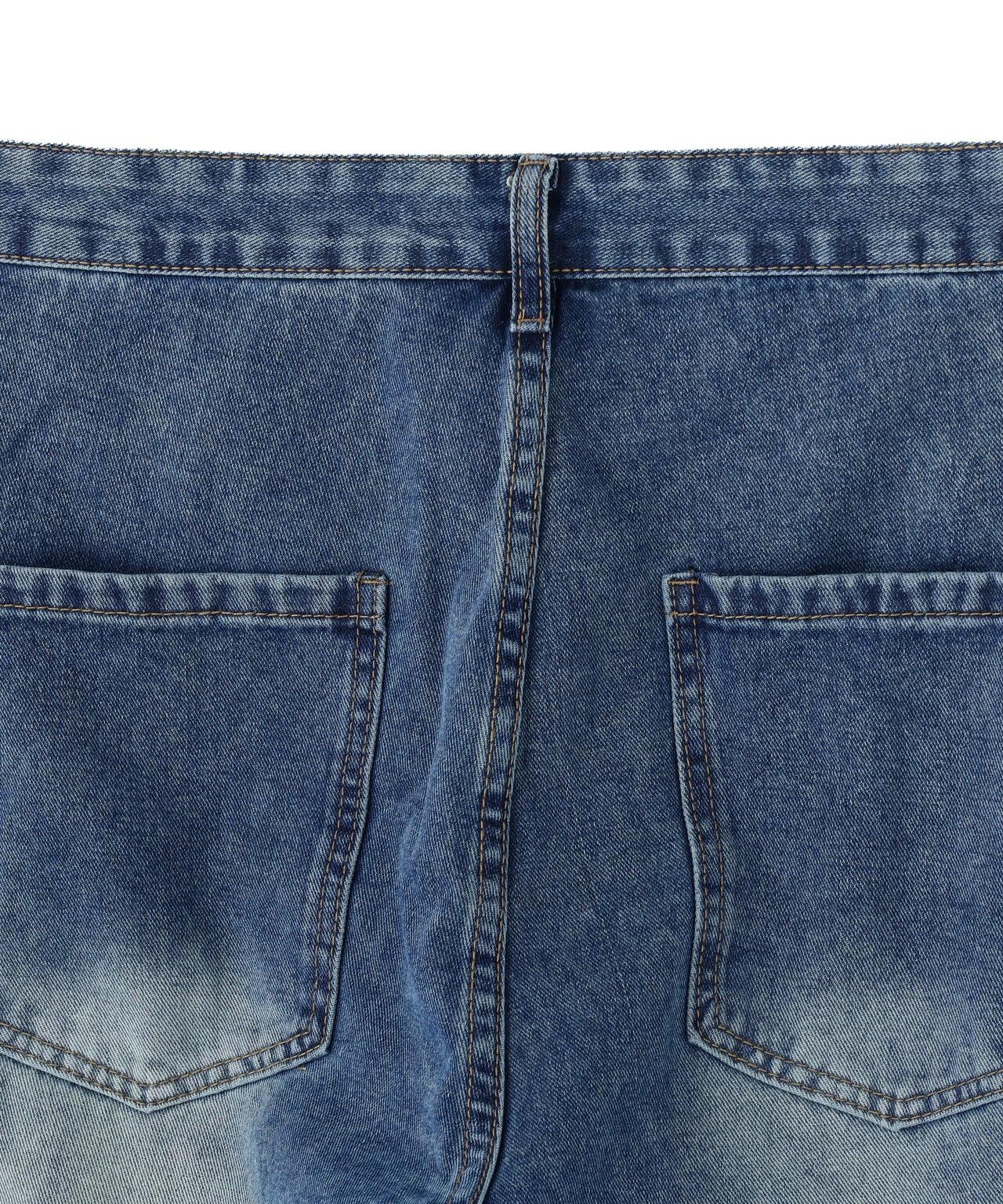 SIS/エスアイエス Fringe Detail Denim Pants 牛仔褲