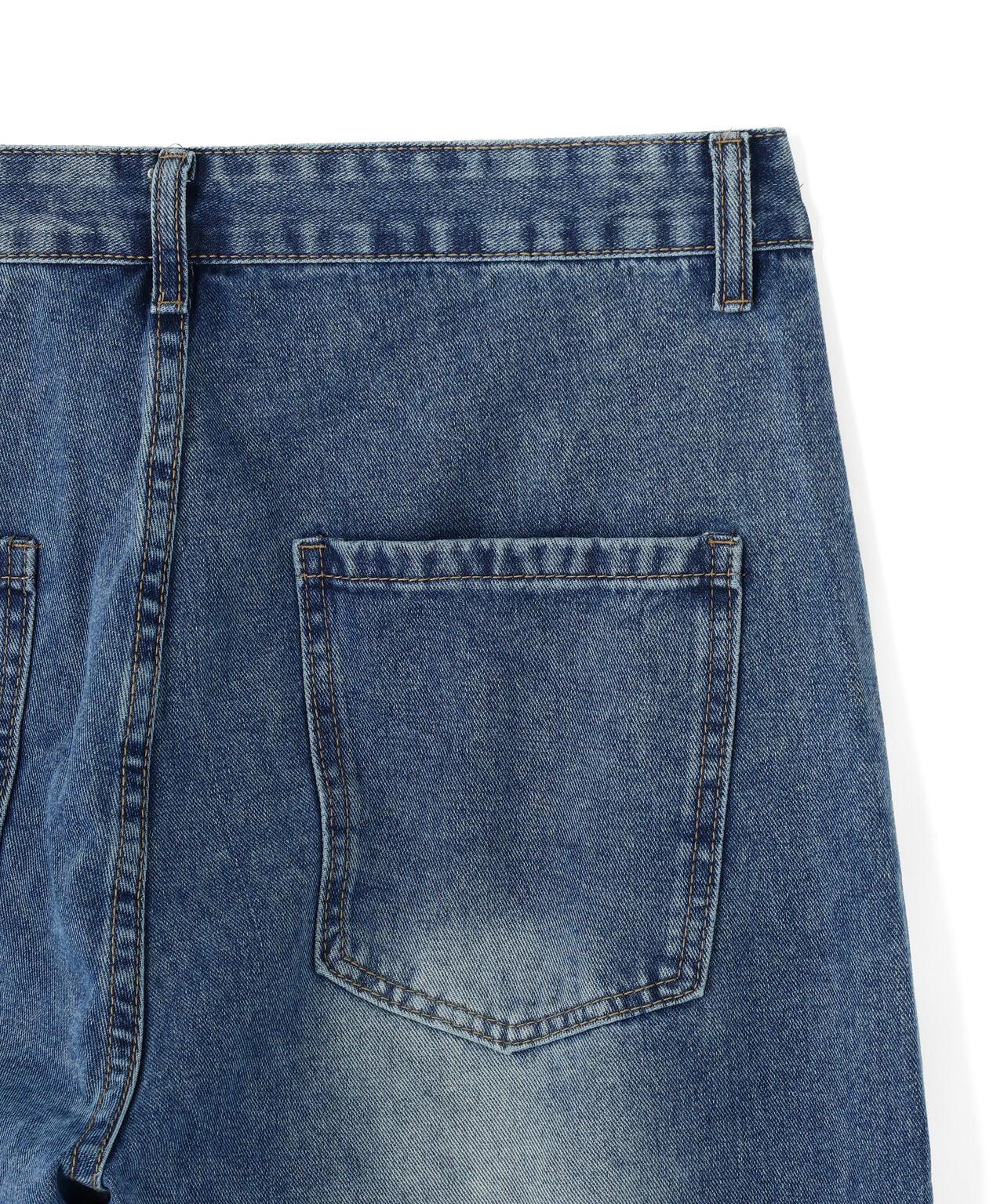 SIS/エスアイエス Fringe Detail Denim Pants 牛仔褲