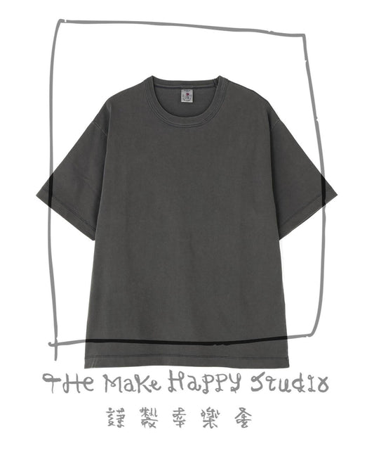 The Make Happy Studio CREWNECK PIGMENT TEE 圓領做舊染色T恤