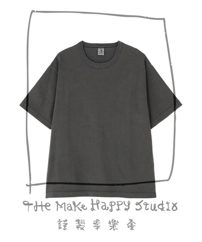 The Make Happy Studio CREWNECK PIGMENT TEE 圓領做舊染色T恤
