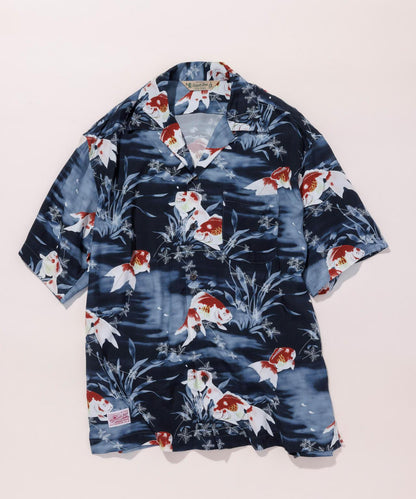 ×PJ ×パイナップルジュース GOLDFISH RAYON SHIRT 金魚圖案人造絲襯衫