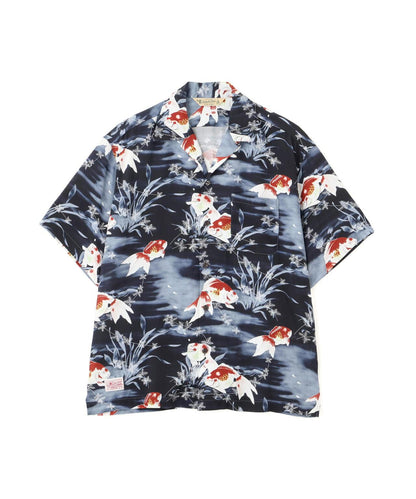 ×PJ ×パイナップルジュース GOLDFISH RAYON SHIRT 金魚圖案人造絲襯衫