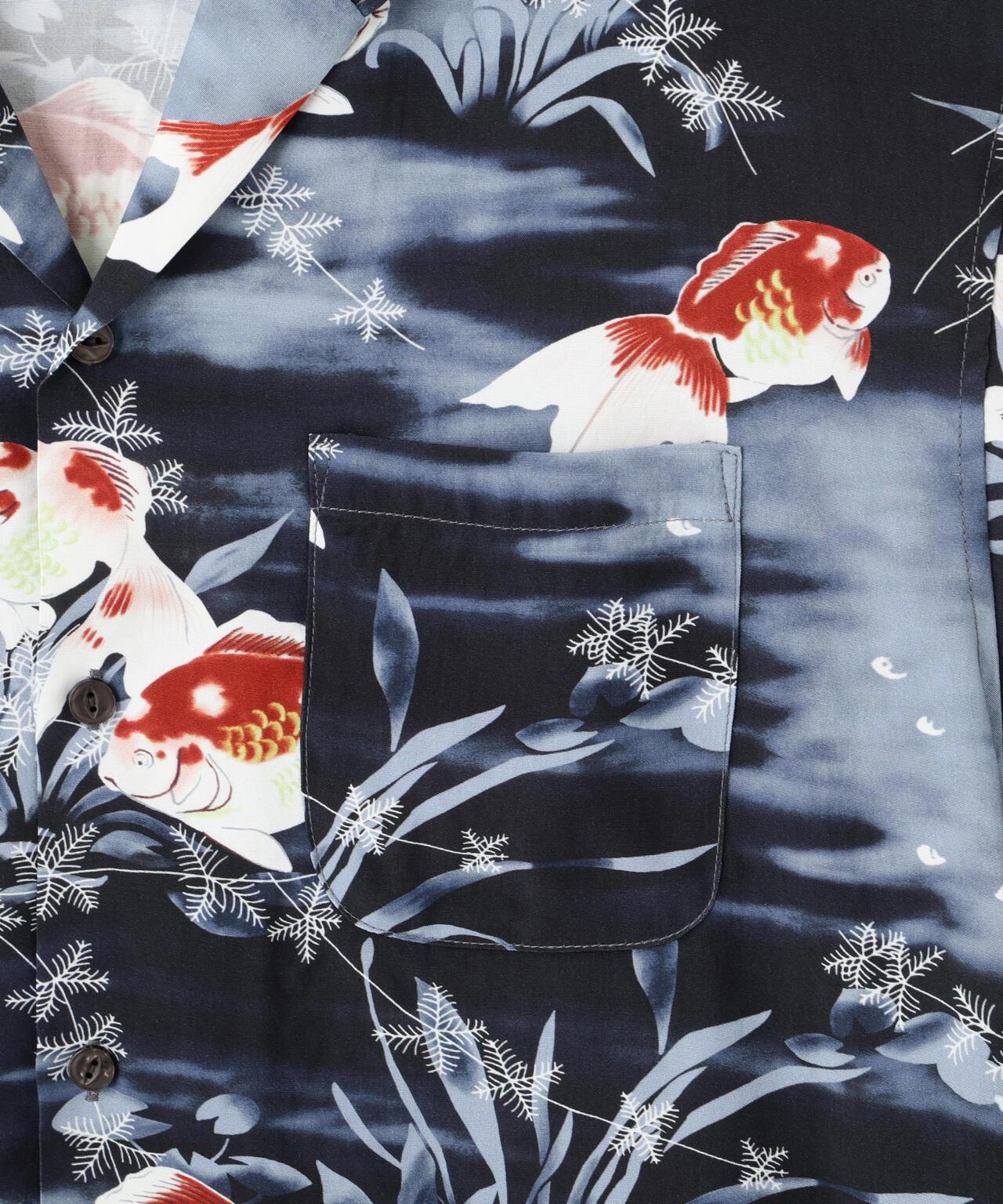 ×PJ ×パイナップルジュース GOLDFISH RAYON SHIRT 金魚圖案人造絲襯衫