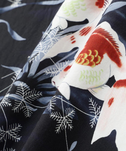 ×PJ ×パイナップルジュース GOLDFISH RAYON SHIRT 金魚圖案人造絲襯衫