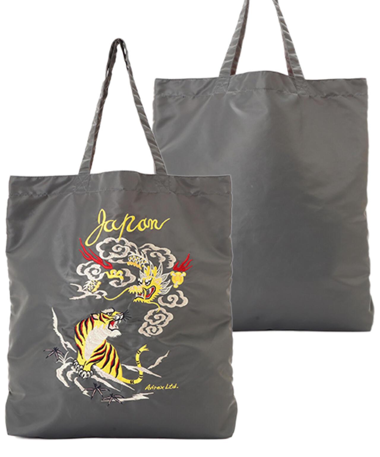 DRAGON & TIGER 圖案 NYLON 材質 托特包