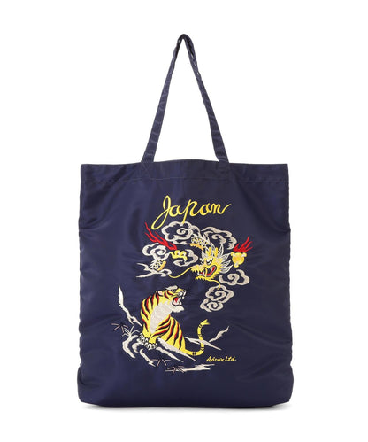 DRAGON & TIGER 圖案 NYLON 材質 托特包