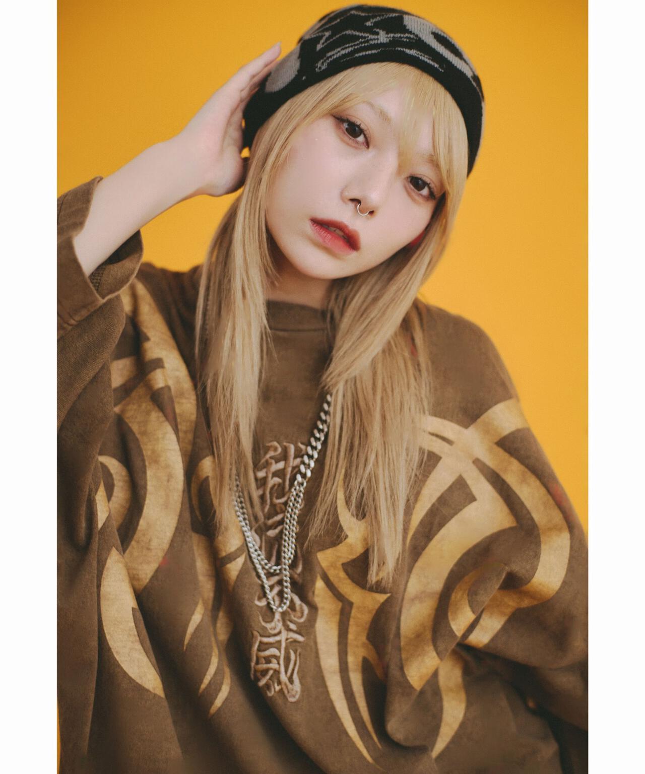 GALFY 水洗做舊 蝙蝠袖 中二病圖案 寬鬆短袖T恤 LHP