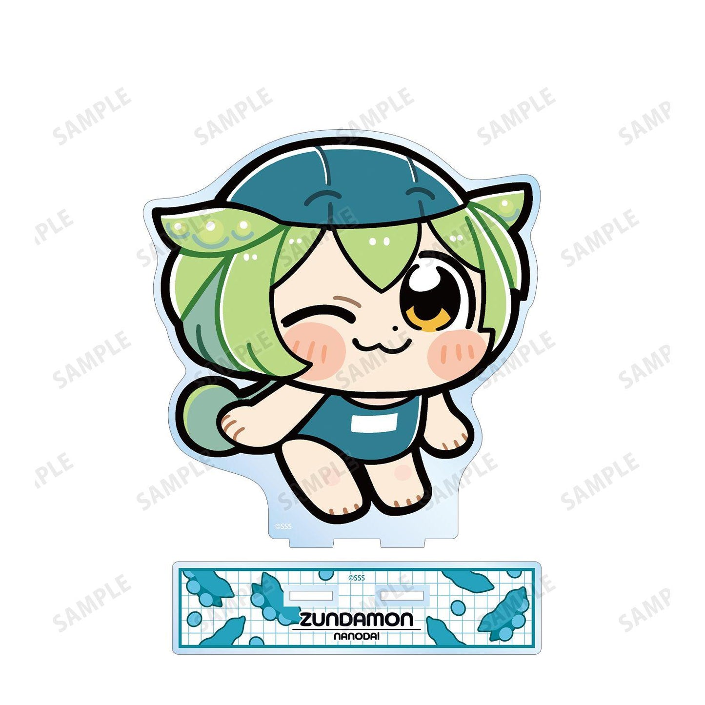 ずんだもん（ずんだもん） 大川ぶくぶ插畫系列 BIG亞克力立牌 ずんだもん スクールver.