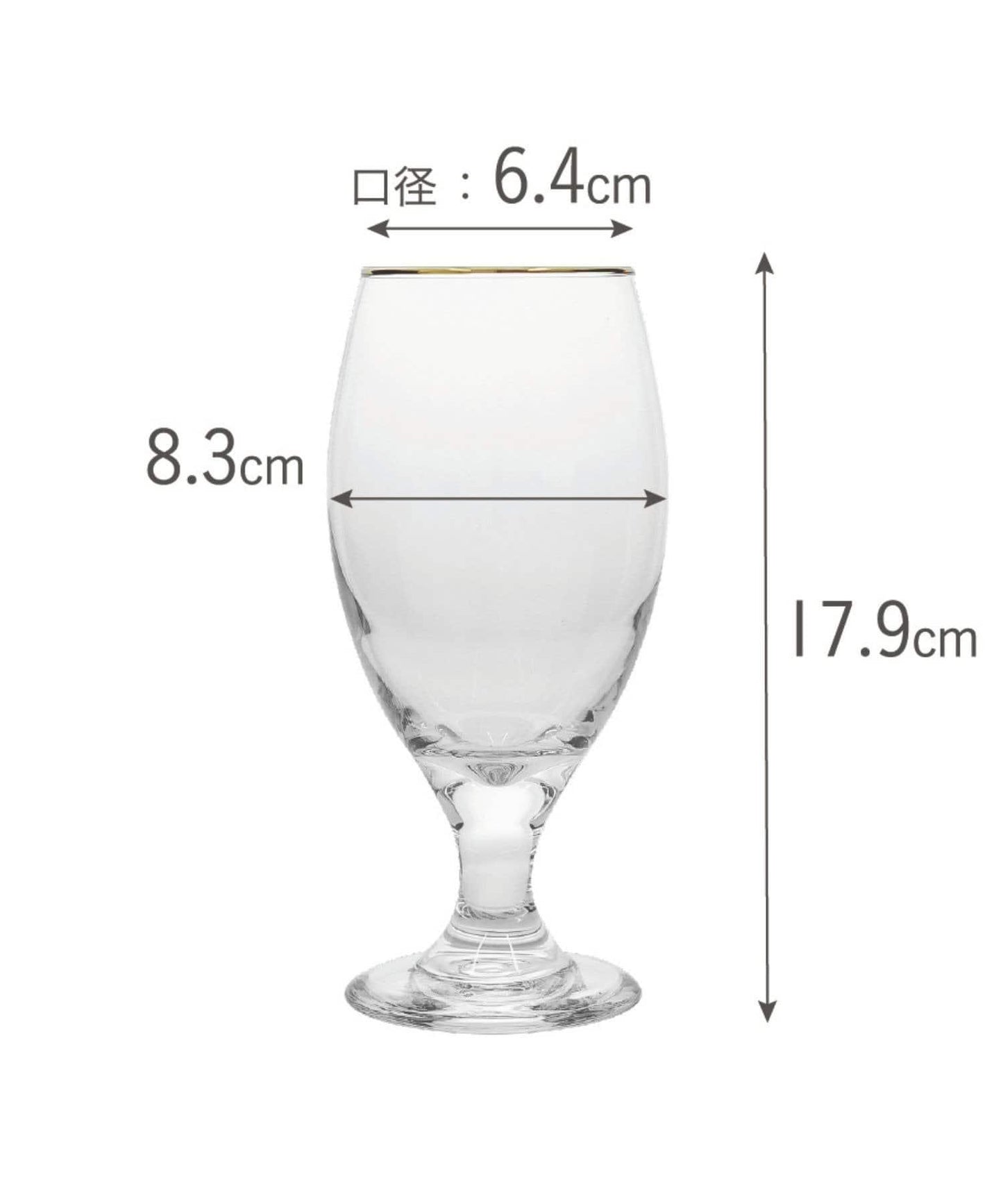 LIBBEY 金邊水滴形啤酒杯
