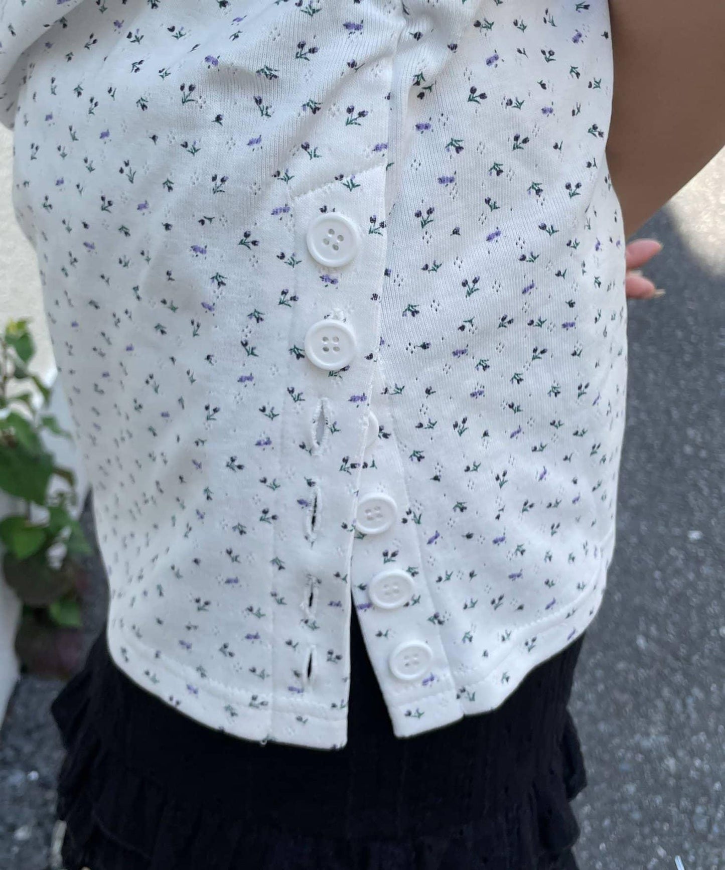 Ciaopanic 小碎花側邊紐扣上衣
