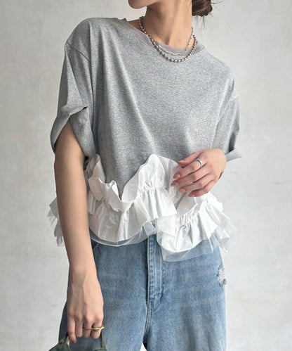 下襬荷葉邊 TEE T恤