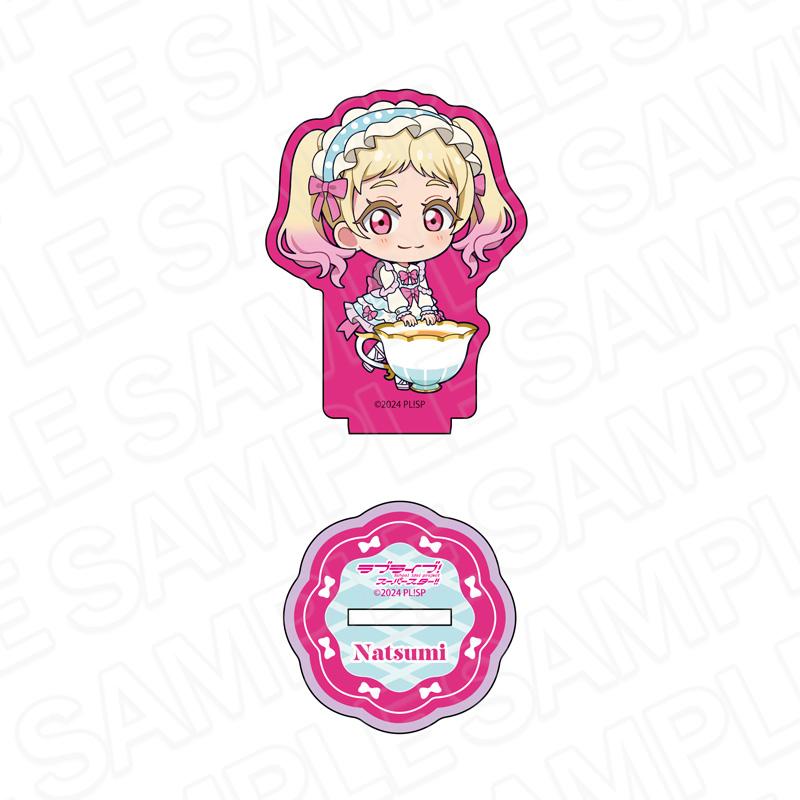 ラブライブ!スーパースター!!（超級明星!!） 鬼塚夏美 亮粉迷你亞克力立像 ティータイム デフォルメ ver.