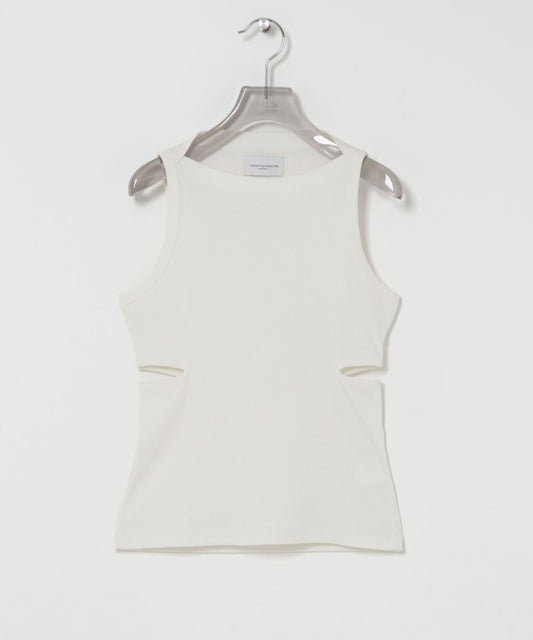 new basic SIDE SLIT RIB TOPS 上衣